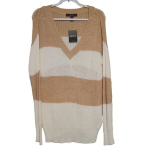 Forever 21 | Women's V-Neck Colorblock Sweater (Size Medium)